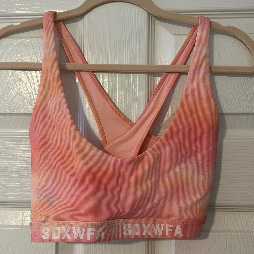 SDxWFA Kelly Sports Bra Pink Sunset